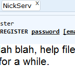 -NickServ- Syntax: REGISTER password [email]